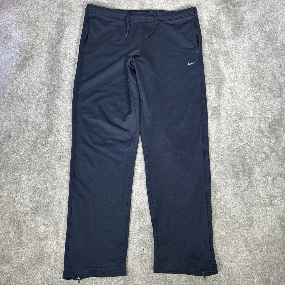 Vintage Nike Track Pants Mens M Navy Blue Tapered Jogger Athletic Gym Y2K